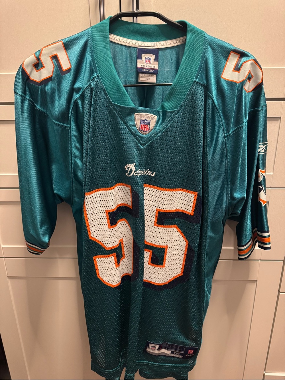 Joey Porter #55 Miami Dolphins Reebok NFL Jersey Men’s Medium Vintage Teal